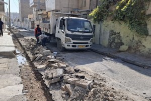  عملیات تخریب و نوسازی جداول گذر مهستان پنجم