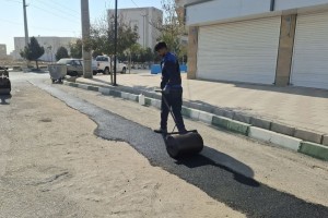 عملیات ترمیم نوار حفاری محور آیت‌الله هاشمی رفسنجانی