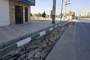 عملیات ترمیم نوار حفاری محور آیت‌الله هاشمی رفسنجانی