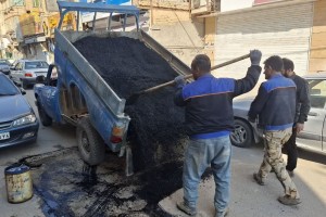 پایان ناهمواری های چهار راه پرتردد شهید بختیاری