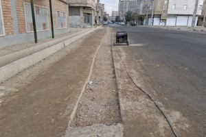 زیرسازی نوار حفاری خیابان امام سجاد (ع) جهت ترمیم و لکه‌گیری