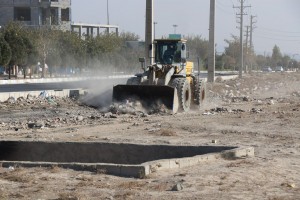 عملیات پاکسازی و نخاله‌برداری حواشی کمربندی آیت‌الله هاشمی رفسنجانی