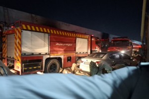 حضور ضربتی آتش‌نشانی صالحیه در مهار آتش‌سوزی مهیب در شهرک قلعه‌میر