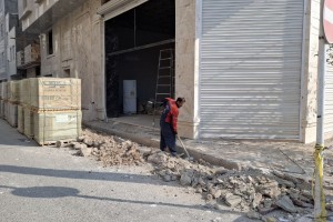 عملیات تخریب و نوسازی جداول کوچه گلستان 12 کلید خورد