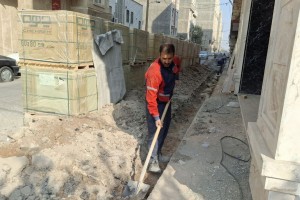 عملیات تخریب و نوسازی جداول کوچه گلستان 12 کلید خورد