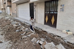 عملیات تخریب و نوسازی جداول کوچه گلستان 12 کلید خورد