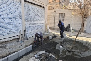  آغاز عملیات ترمیم جداول در کوچه فروردین یکم