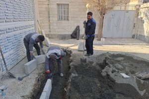  آغاز عملیات ترمیم جداول در کوچه فروردین یکم