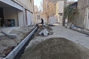  آغاز عملیات ترمیم جداول در کوچه فروردین یکم