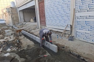  آغاز عملیات ترمیم جداول در کوچه فروردین یکم