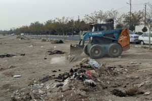  پاکسازی و نخاله‌برداری اراضی بایر حواشی خیابان ولیعصر(عج) و صیاد شیرازی