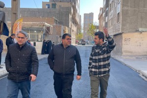 بازدید میدانی شهردار صالحیه از آسفالت مکانیزه کوچه شهید خداپرست
