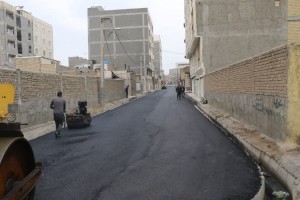  عملیات آسفالت مکانیزه کوچه میلان دوم