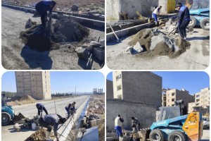 آغاز عملیات نوسازی جداول انتهای خیابان صبا