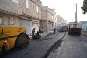 عملیات آسفالت مکانیزه کوچه میلان هجدهم