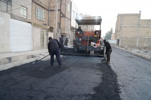 عملیات آسفالت مکانیزه کوچه میلان هجدهم