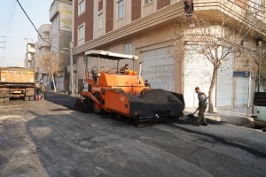 عملیات آسفالت مکانیزه کوچه میلان هجدهم