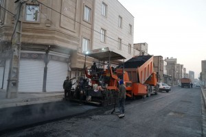 عملیات آسفالت مکانیزه کوچه میلان هجدهم