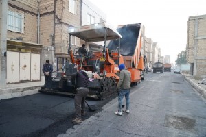 عملیات آسفالت مکانیزه کوچه میلان هجدهم