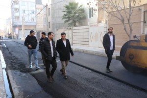 اجرای آسفالت مکانیزه کوچه نگارستان هفدهم