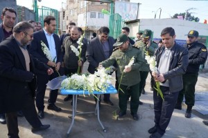 آیین غبارروبی و گل&zwnj;افشانی گلزار شهدای امامزاده باقر(ع) به مناسبت ایام الله دهه فجر