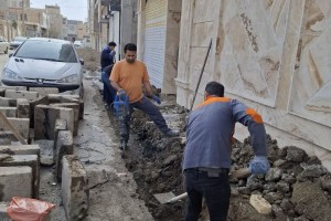  اجرای عملیات تخریب و نوسازی جداول کوچه قائم چهارم