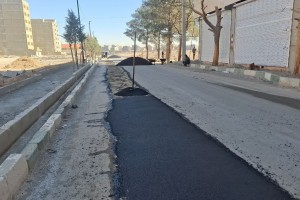 لکه&zwnj;گیری آسفالت خیابان 9 دی
