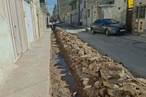  تخریب و نوسازی جداول ضلع شمالی کوچه والفجر هفتم