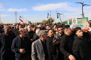 تشییع رسمی نخستین بانوی شهیده شهرستان بهارستان در گلزار شهدای امامزاده باقر(ع)