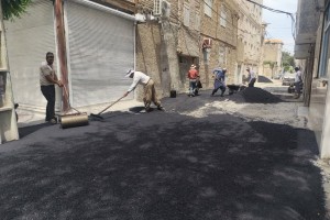  روکش سرتاسری آسفالت در بوستان پنجم اجرا شد