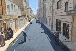  تداوم نهضت آسفالت مکانیزه در محلات شهر صالحیه