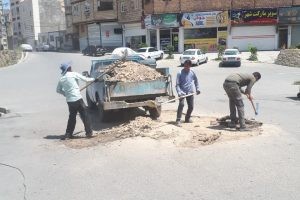 تخریب و زیرسازی آسفالت نقاط فرسوده و ناهموار کوچه بهارستان۸و۱۰