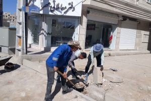 اصلاح و بازسازی جدول نهر ورودی کوچه قائم 6