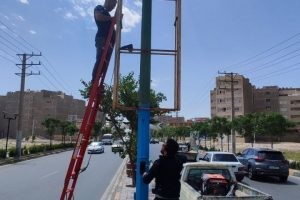 بهسازی سازه های تبلیغاتی لمپوست بلوار ولیعصر(عج)