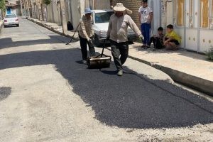 لکه گیری نوار حفاری کوچه مهستان پنجم