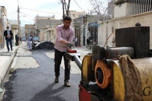 استقبال از بهار/ لکه گیری خیابان مهر ۲ در ۸۰۰ متر مربع