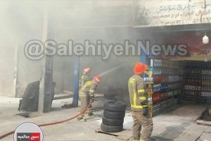 تعمیرگاه صافکاری در آتش سوخت