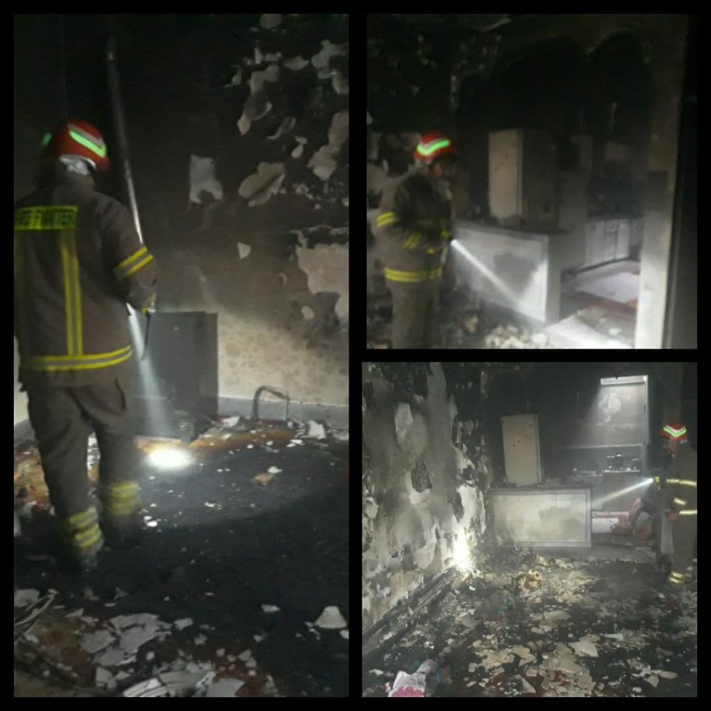 عصر امروز خانه ای در صالحیه به آتش کشیده شد