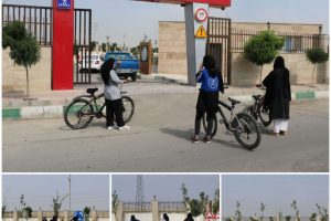 دوچرخه سواری ایمن ویژه بانوان علاقمند شهر صالحیه در محیط آرام و امن پارک آموزش ترافیک شهرداری صالحیه