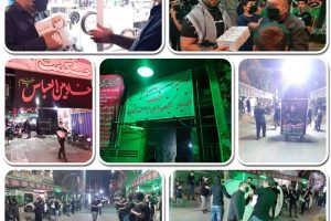 توزیع ماسک بین هیئت های عزاداری در شهر صالحیه