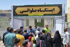 برپایی ایستگاه صلواتی به مناسبت سالگرد ارتحال امام خمینی(ره)