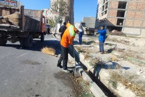 پاکسازی، نخاله برداری و جمع آوری علفهای هرز خیابان شهید کشوری به اهتمام کارکنان زحمتکش خدمات شهری
