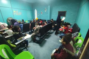 کلاس آموزش چرتکه در مجموعه فرهنگی شهید امامی