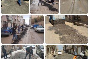 انجام حفاری و اصلاح شبکه برای دو گذر پرتنش آبی در صالحیه