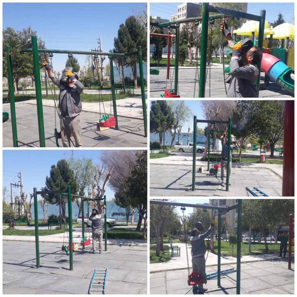 تعمیر و نگهداری وسایل تفریحی در پارک لاله