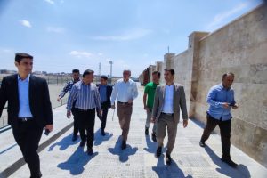 بازدید فرماندار بهارستان از پیشرفت پروژه استادیوم ورزشی شهر صالحیه در همراهی رئیس و اعضای شورای اسلامی